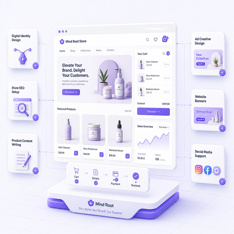 Start with a sales-ready store… then add what your brand needs to grow.